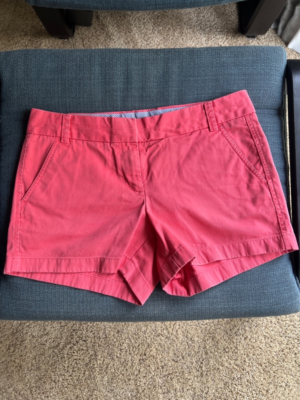 J. Crew Chino Shorts, Women’s Size 6, Coral Pink